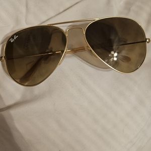 raybans sunglasses polarized women's aviators used w/case